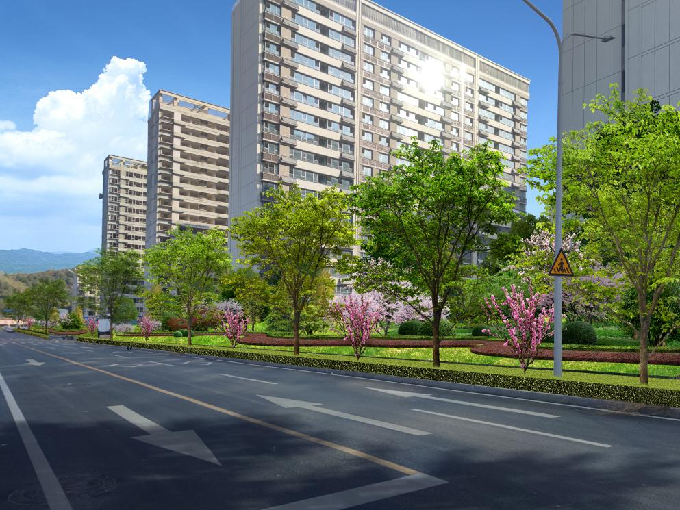 岳而縱二路、北五路、北六路道路綠化設(shè)計(jì)